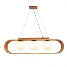 Sfera oprawa wisząca 3xE27 12W fornir drewniany